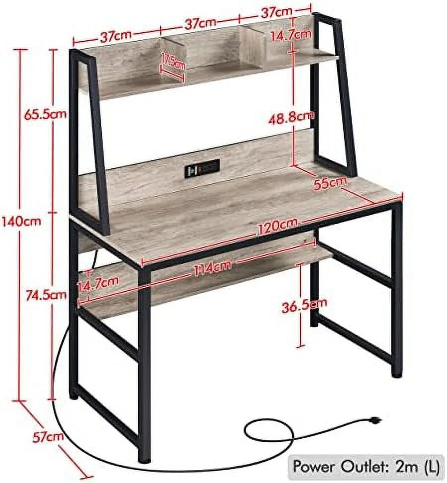 Industrial Home Office Desk with Chair Set Y700751