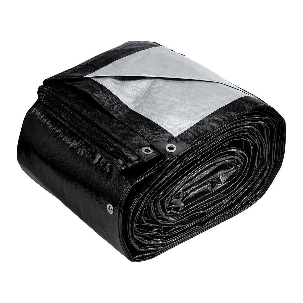 30 ft. x 40 ft. Silver and Black Weather-Resistant Tarp N143