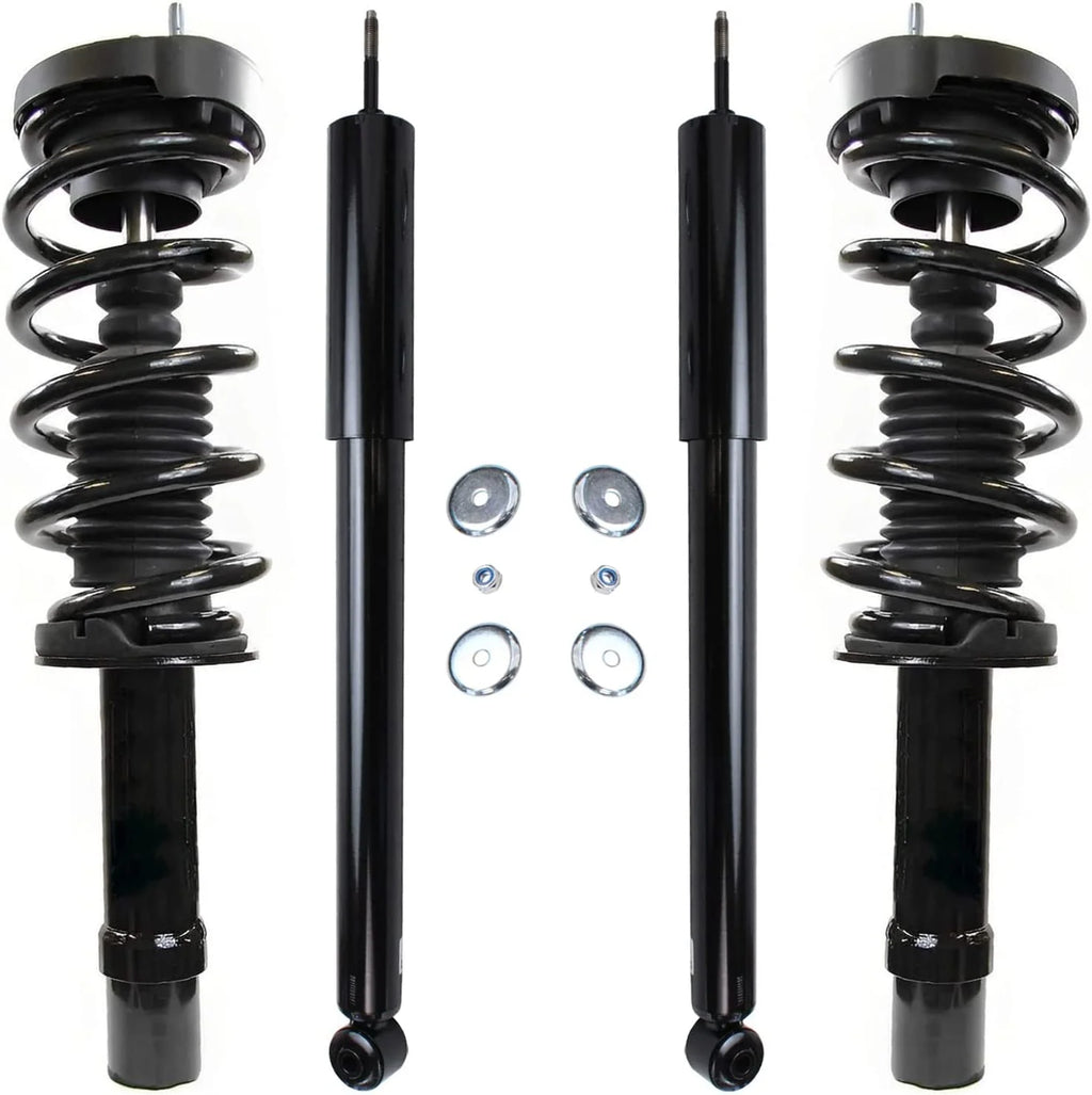 AWD Front Complete Strut w/Coil Spring 2 Rear Shock Absorbers V7804