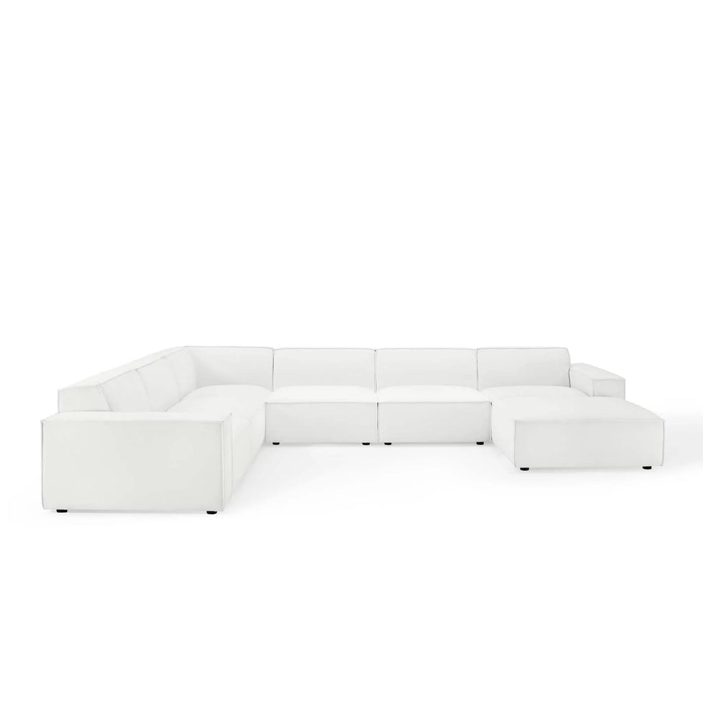 White 7-Piece Sectional Sofa M95100