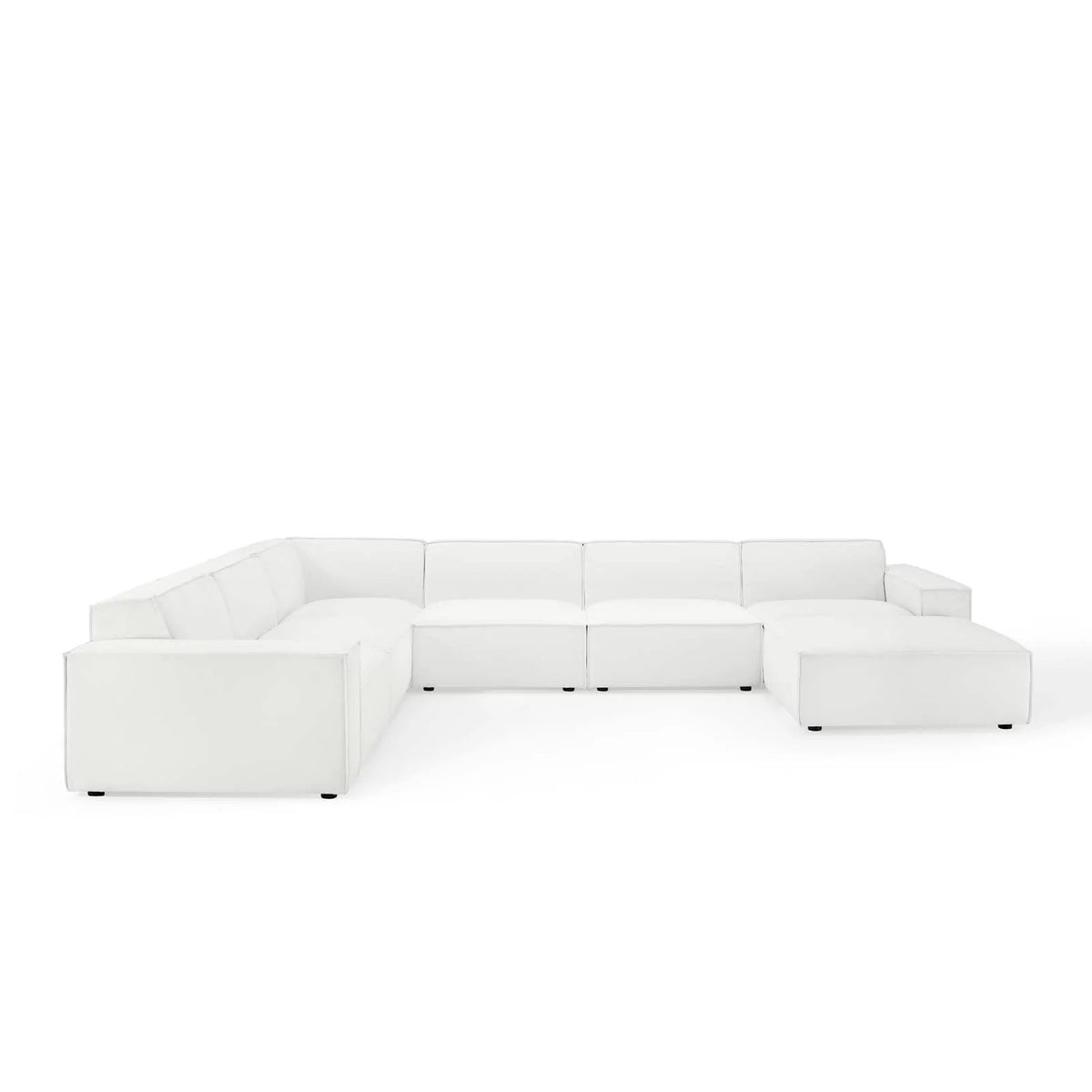 White 7-Piece Sectional Sofa M95100