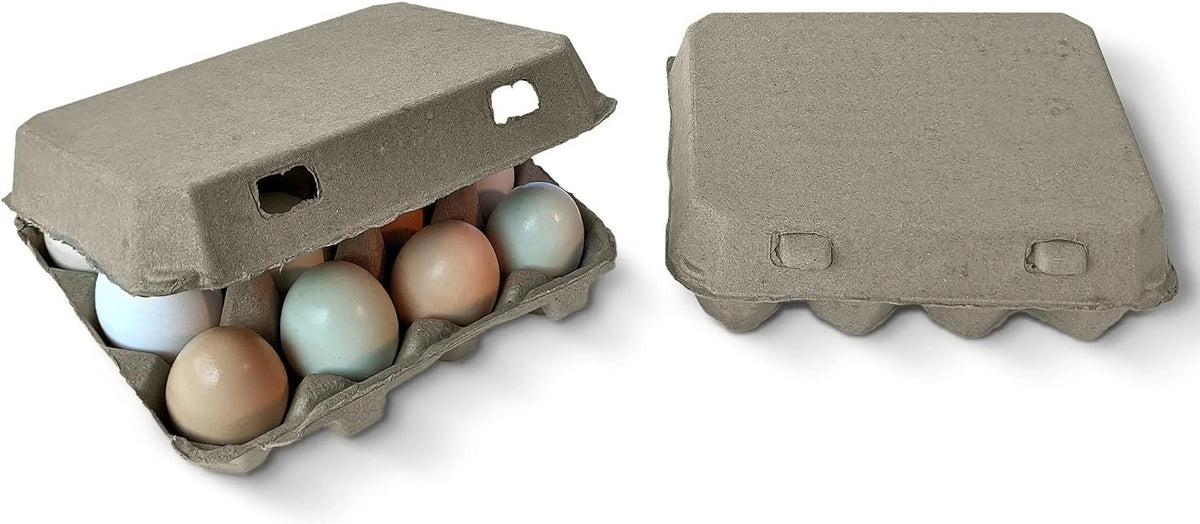 Blank Egg Cartons 75-Pack 3x4 Holds 12 Large Eggs Recycled Cardboard P4315