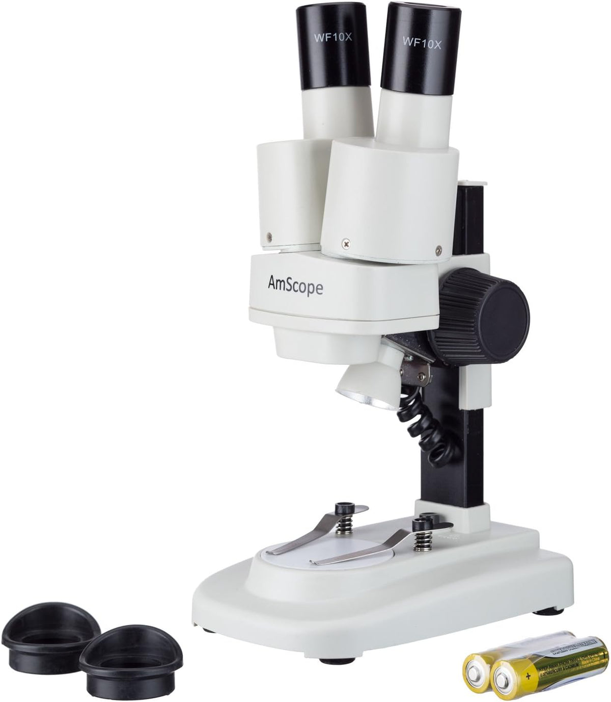 Portable Binocular Stereo Microscope, 20X and 40X Magnification, LED Light Source F28415