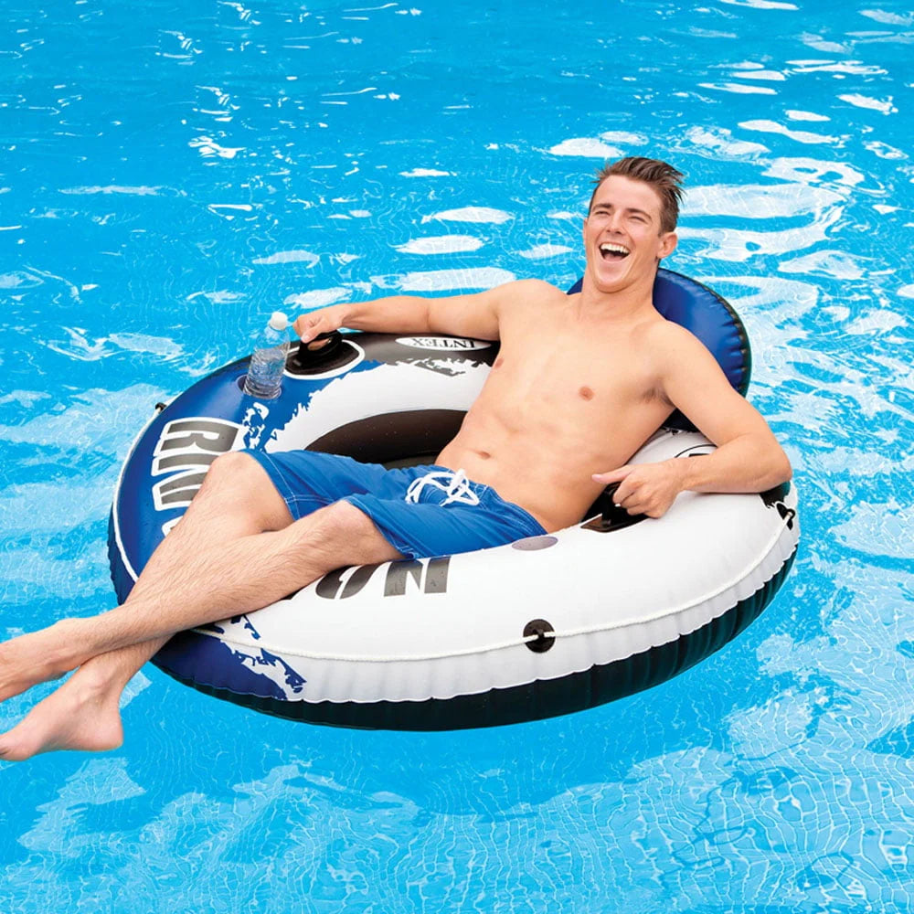 Compact Inflatable 3 Person Raft with Pump & Oars & 1 Person Tube F238
