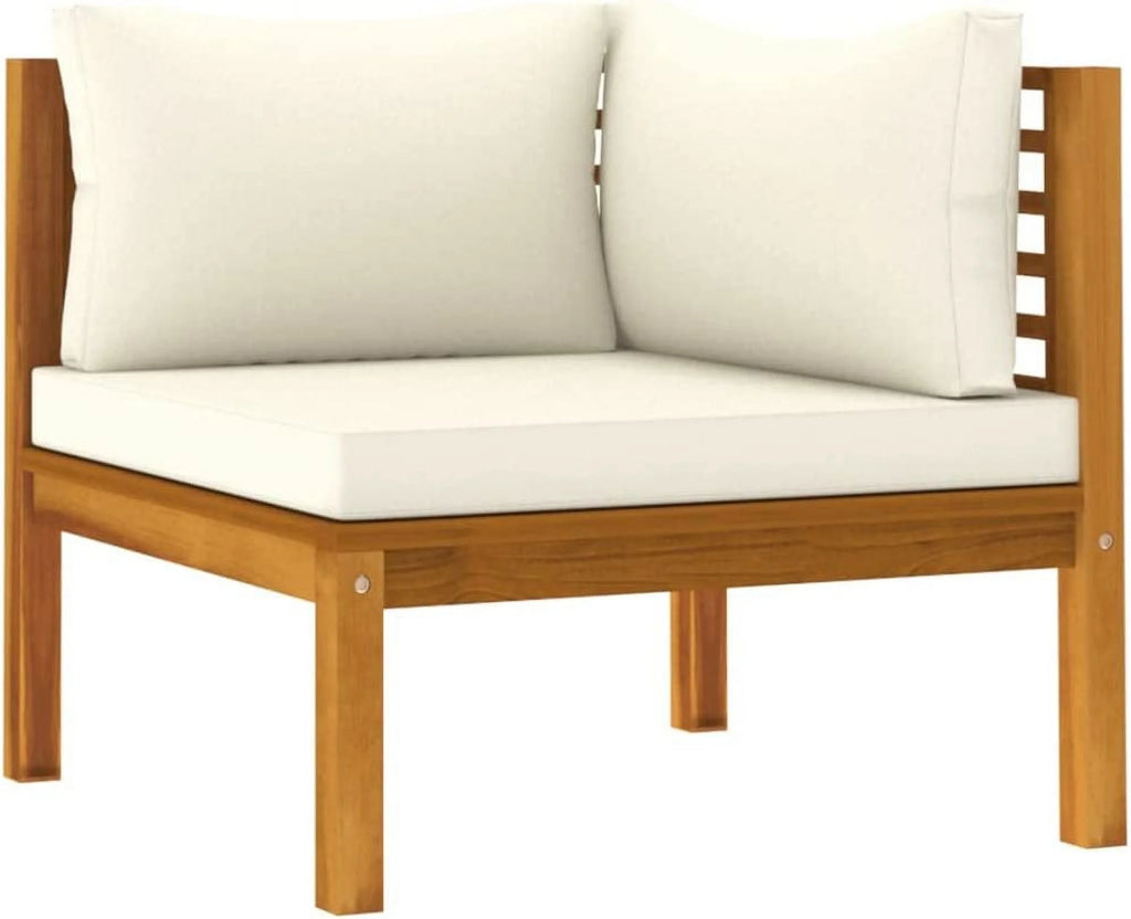 Acacia Wood Patio Chairs with Tea Table and Cushions Z628