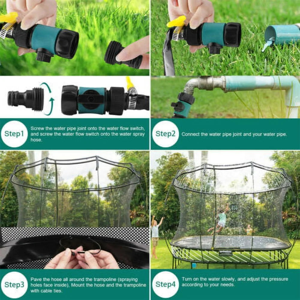 39Ft/49Ft Trampoline Sprinkler Water Toy A6684