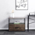 Brown 1 Drawer Lateral File Cabinet Y1706