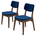 Blue Velvet Dining Chair Set of 2 T2057