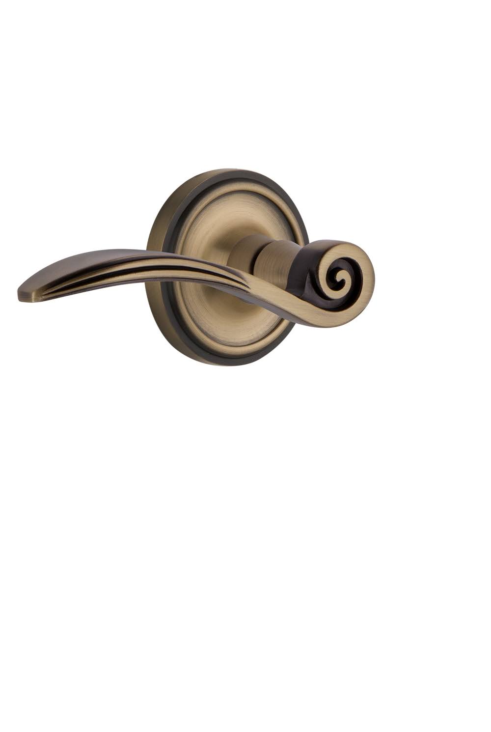 Antique Brass Passage Door Lever Q349283