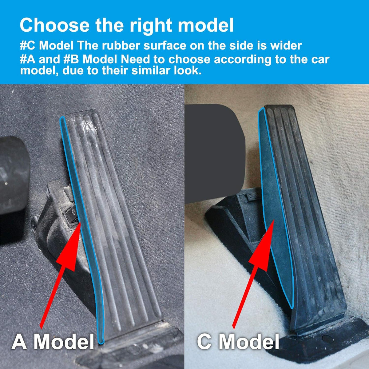 Non-Slip Aluminum Gas Brake Pedal Covers, 2Pcs H314135