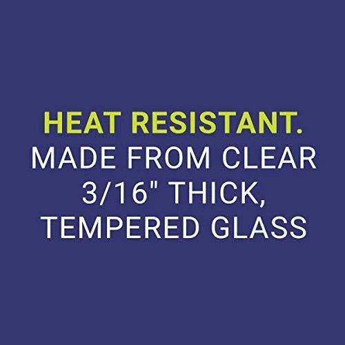 Rectangular Fire Pit Glass Wind Guard, 41x17 inch R786654