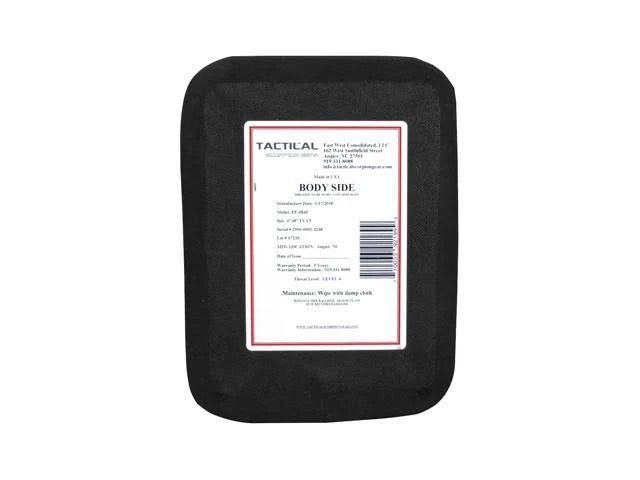 Tactical Level IV PE Alumina Polyethylene Flat Body Armor 6x8 F424719