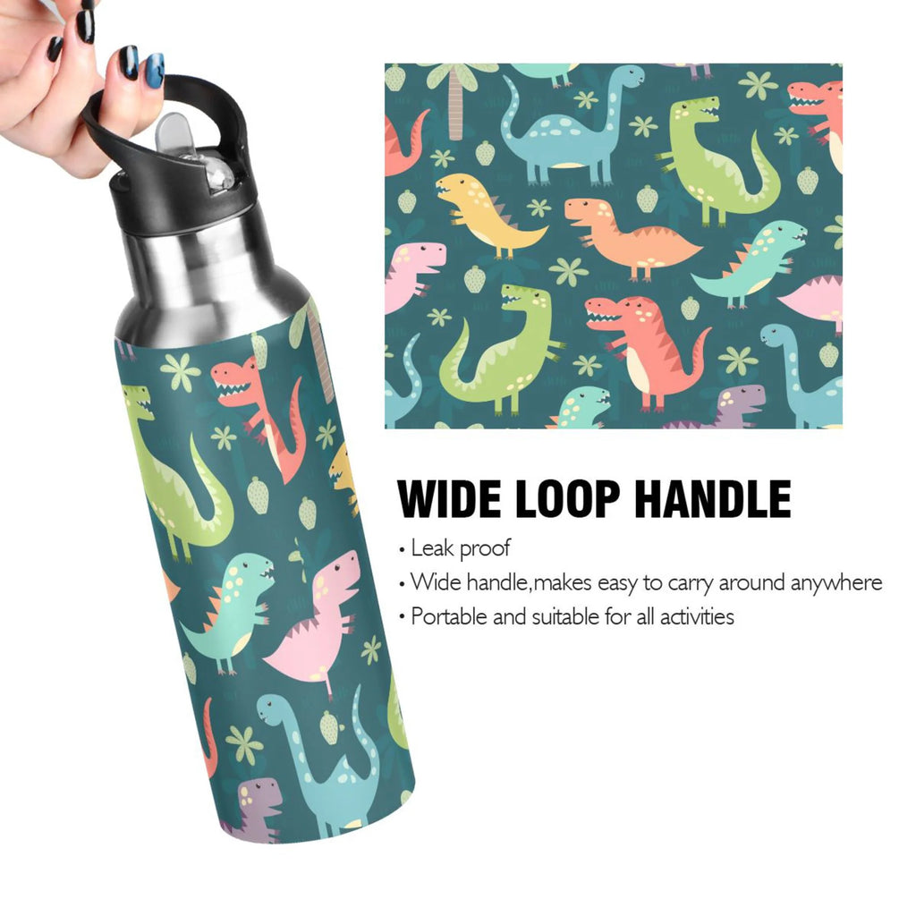 20 OZ Stainless Steel Vacuum Insulated Water Bottle with Straw Lid R4707