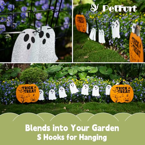 24 in x 10 ft Metal Garden Fence Panels 10 Pcs S313369