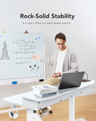 48″ x 24″ Black Electric Standing Desk with 2 Drawers E57057