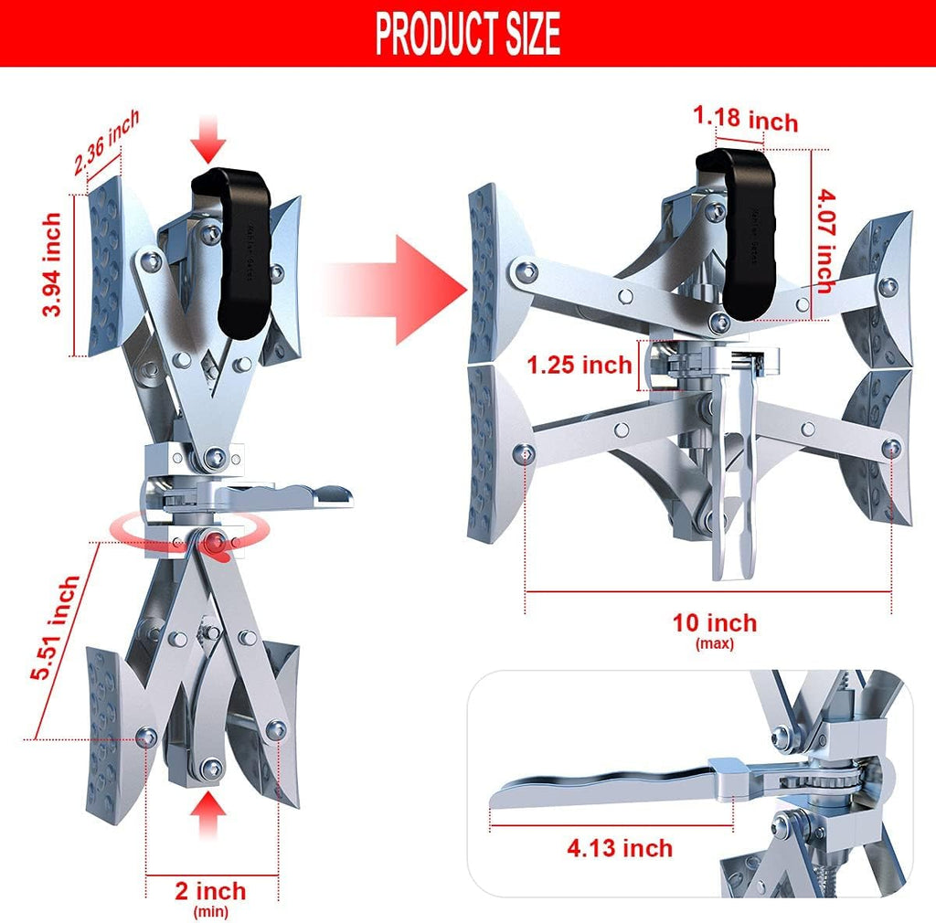 X-Shaped Wheel Chock Stabilizer with Integrated Wrench & Anti-Theft Code Locked, Pack of 2 R71159