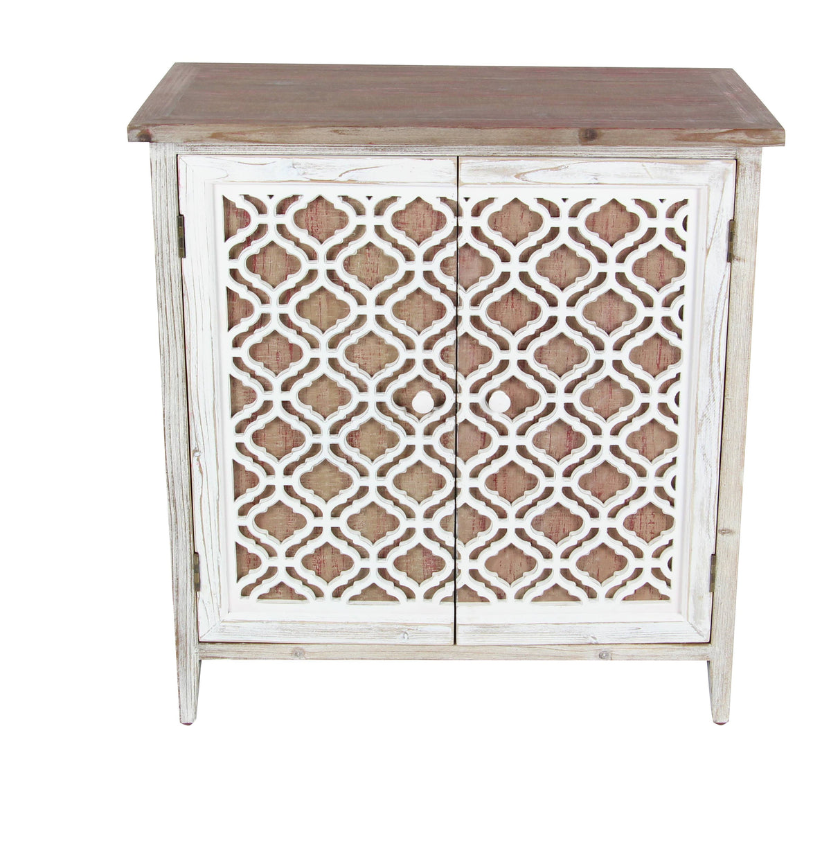 Brown Rustic Lattice Cabinet C642634