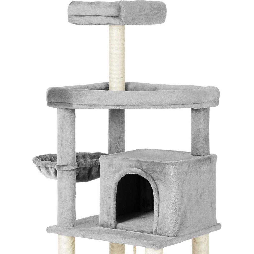 73-in Cat Tree with Hammock Condo Top Perch and Bed B9911
