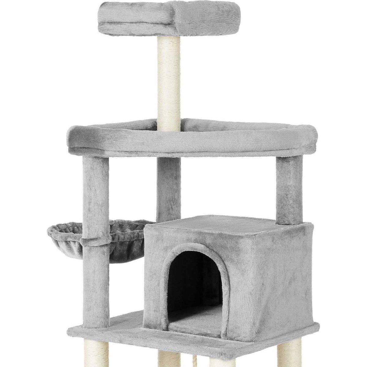 73-in Cat Tree with Hammock Condo Top Perch and Bed B9911