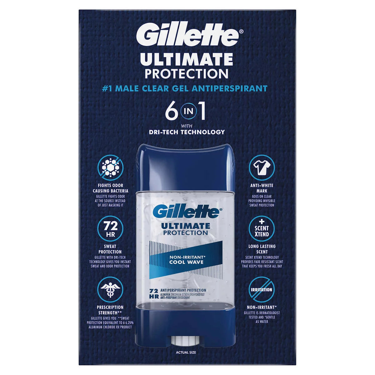6-in-1 Antiperspirant 3.8 oz 5-Pack K9100