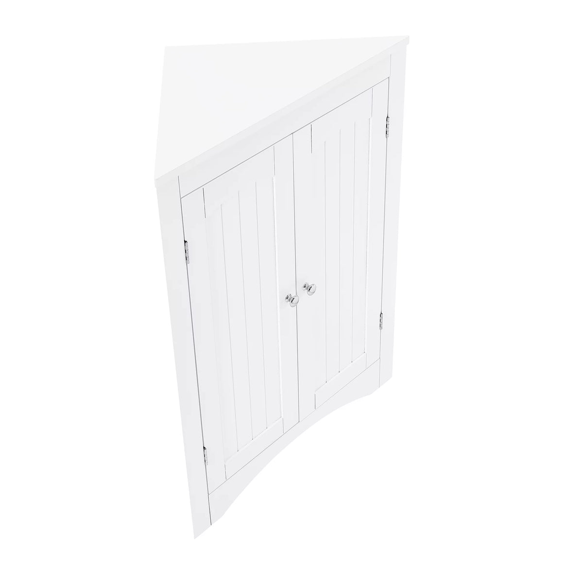 Free Standing Corner Storage Cabinet with Doors and Shelves V672711