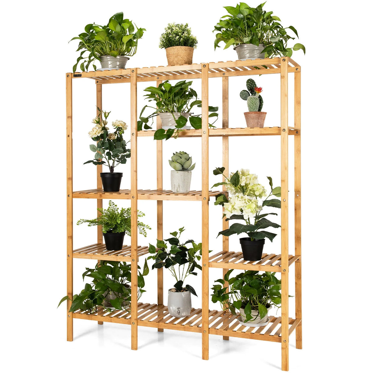 Bamboo Storage Organizer Rack Y19285