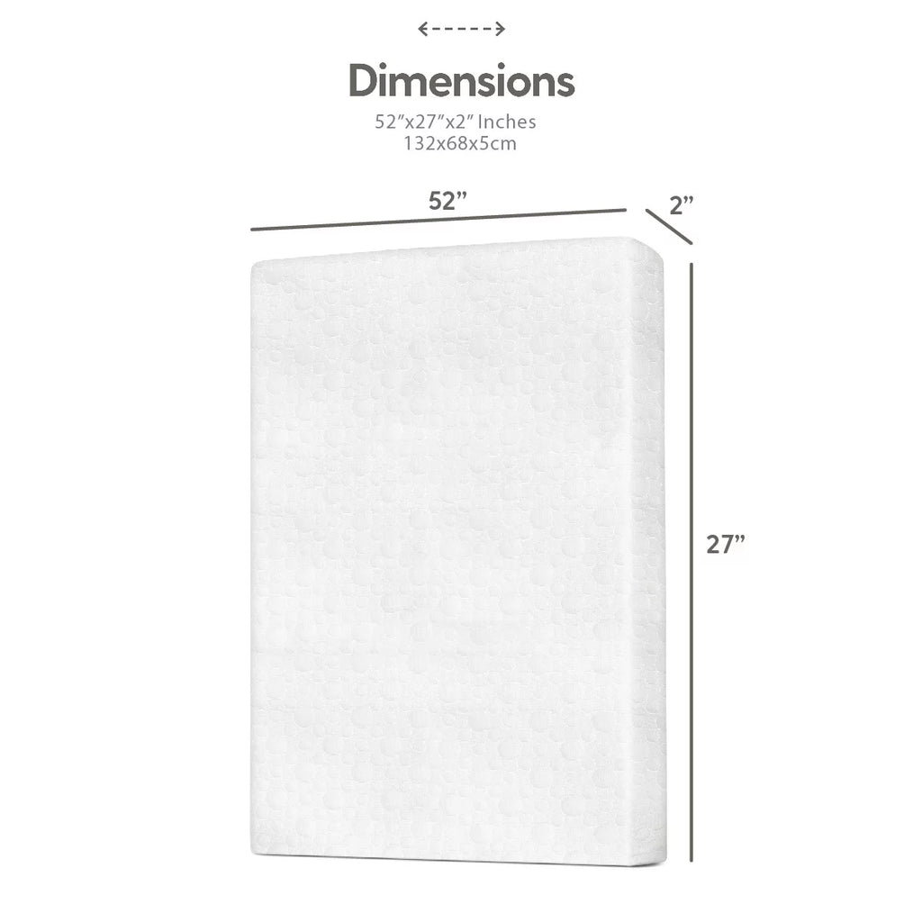 2 Ventilated Memory Foam Crib and Toddler Mattress Topper with Waterproof Cotton Cover N917