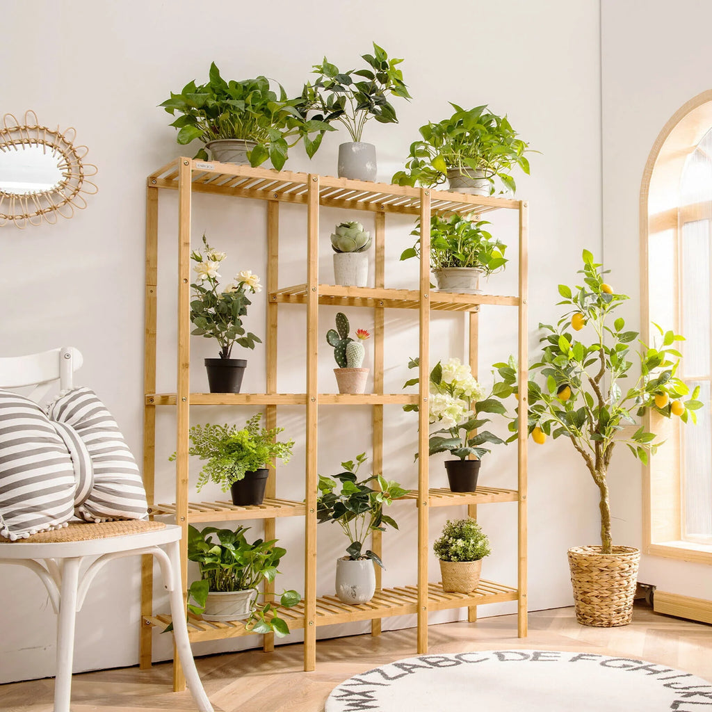 Bamboo Storage Organizer Rack Y19285