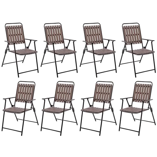 Folding Patio Chair Set of 4 Black T86538