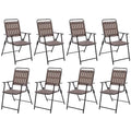 Folding Patio Chair Set of 4 Black T86538
