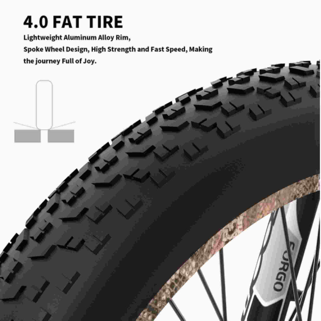 1500W Electric Bike Fat Tire 48V 15AH Removable Lithium Battery R88455
