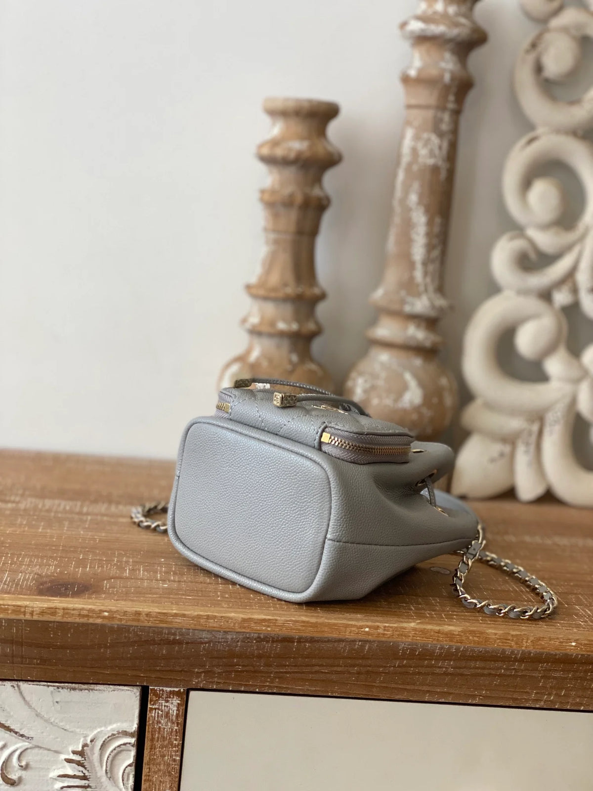 Mini Bucket Bag With Strap Gray C4348