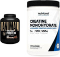 100% Whey Protein Powder Chocolate 4 lb & Creatine Monohydrate Micronized Powder 500G B11332