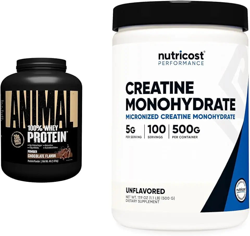 100% Whey Protein Powder Chocolate 4 lb & Creatine Monohydrate Micronized Powder 500G B11332