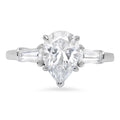 14K White Gold Three-Stone Engagement Ring N650488