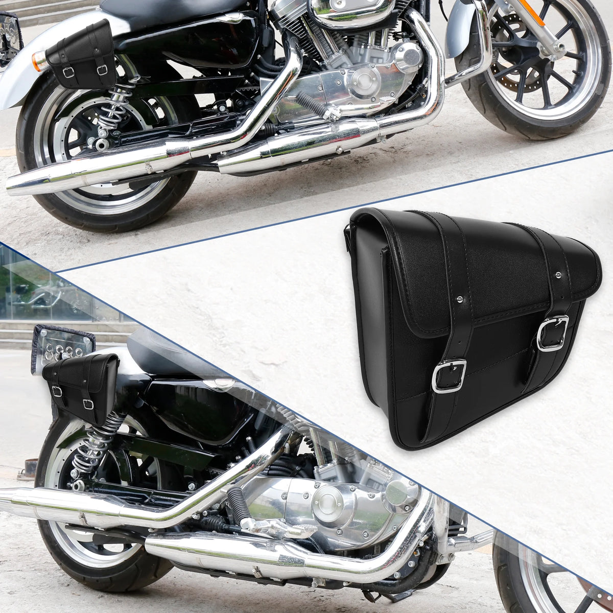 Motorbike Saddlebag Side Tool Bag Black R333875