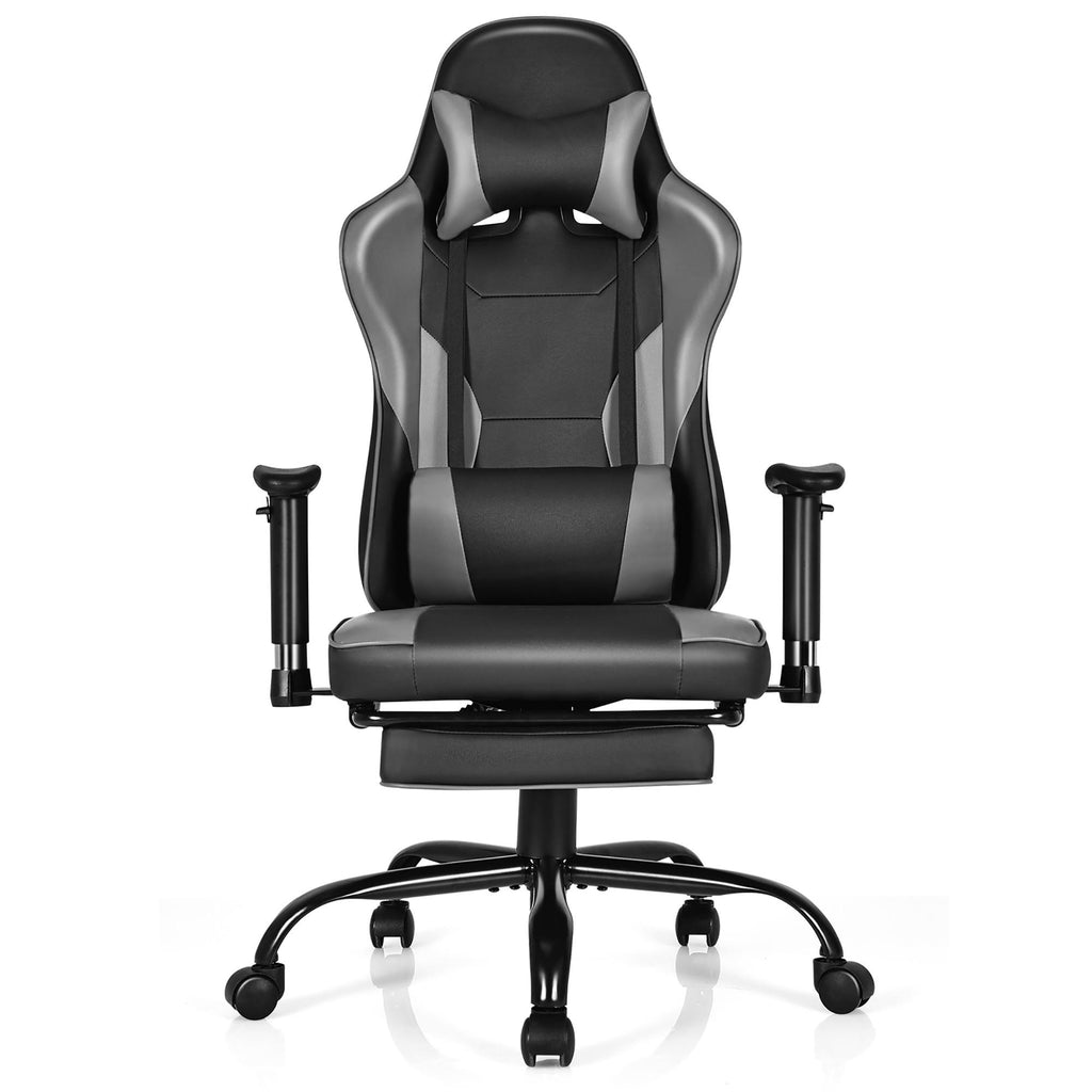 Black Gaming High Back Office Chair with Footrest H208669