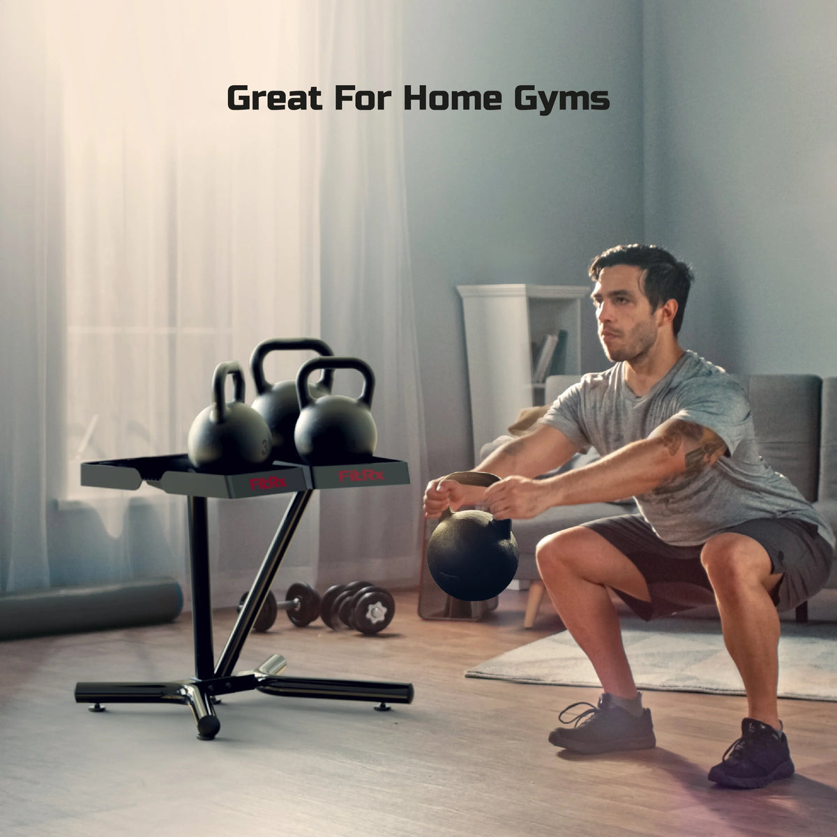 Dumbbell and Kettlebell Weight Rack Stand X78182