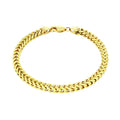 10k Yellow Gold 5mm Franco Chain Bracelet 7" - 9" O26722