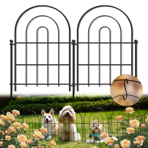 24 in x 10 ft Metal Garden Fence Panels 10 Pcs S313369
