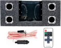 Dual 8 Inch 800 Watt Car Audio Subwoofer Box with LED Lights & Plexiglass Window B615057