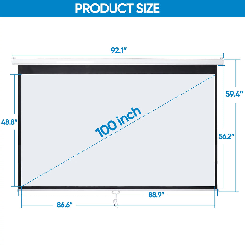 100 Diagonal 16:9 Projector Screen U119193