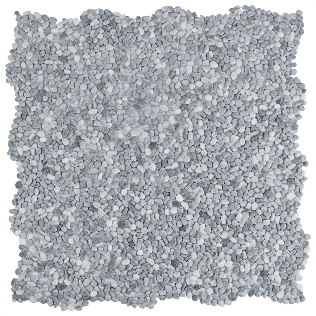 Cloud Grey Mini Pebble Stone Mosaic Floor and Wall Tile W70044