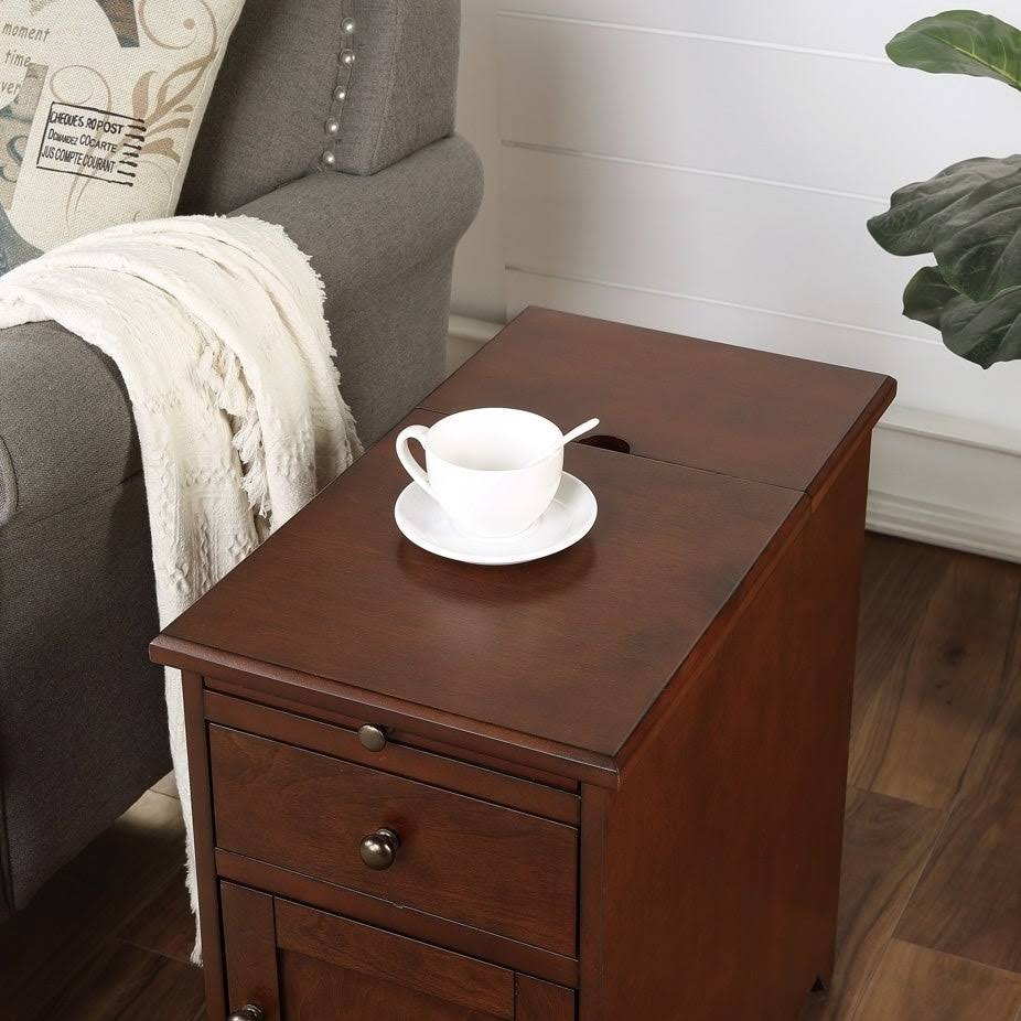 1-drawer 1-door Side Table with USB Charger I829