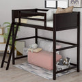 Twin Size Solid Wood Loft Bed with Ladder I795705