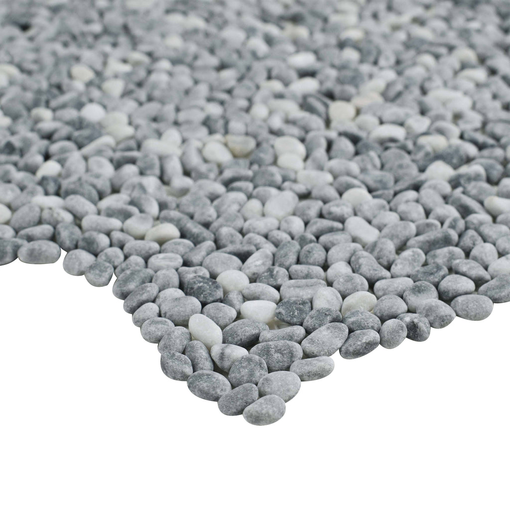 Cloud Grey Mini Pebble Stone Mosaic Floor and Wall Tile W70044