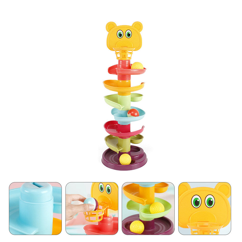 Kid Track Sliding Ball Tower Toy Stacking Toy with 3 Balls Z6139