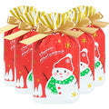 30 Pc Foil Drawstring Christmas Gift Bags Assorted Sizes F83746