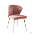 Pink Velvet Upholstered Accent Side Chair O829