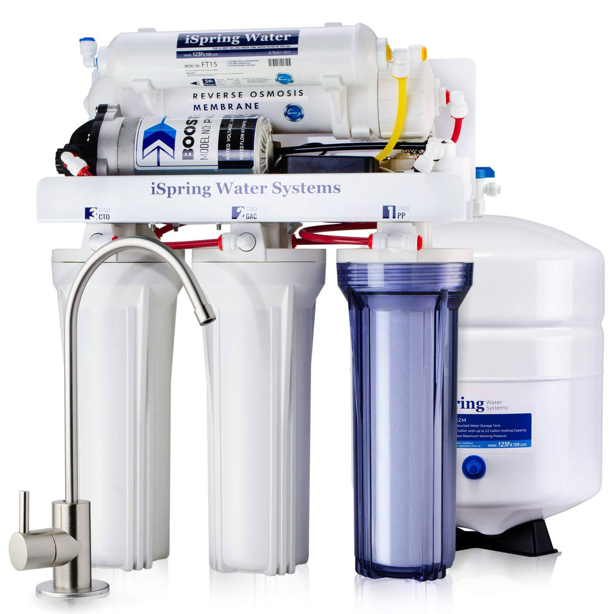 100GPD 5 Stage Reverse Osmosis Water Filter System J876472